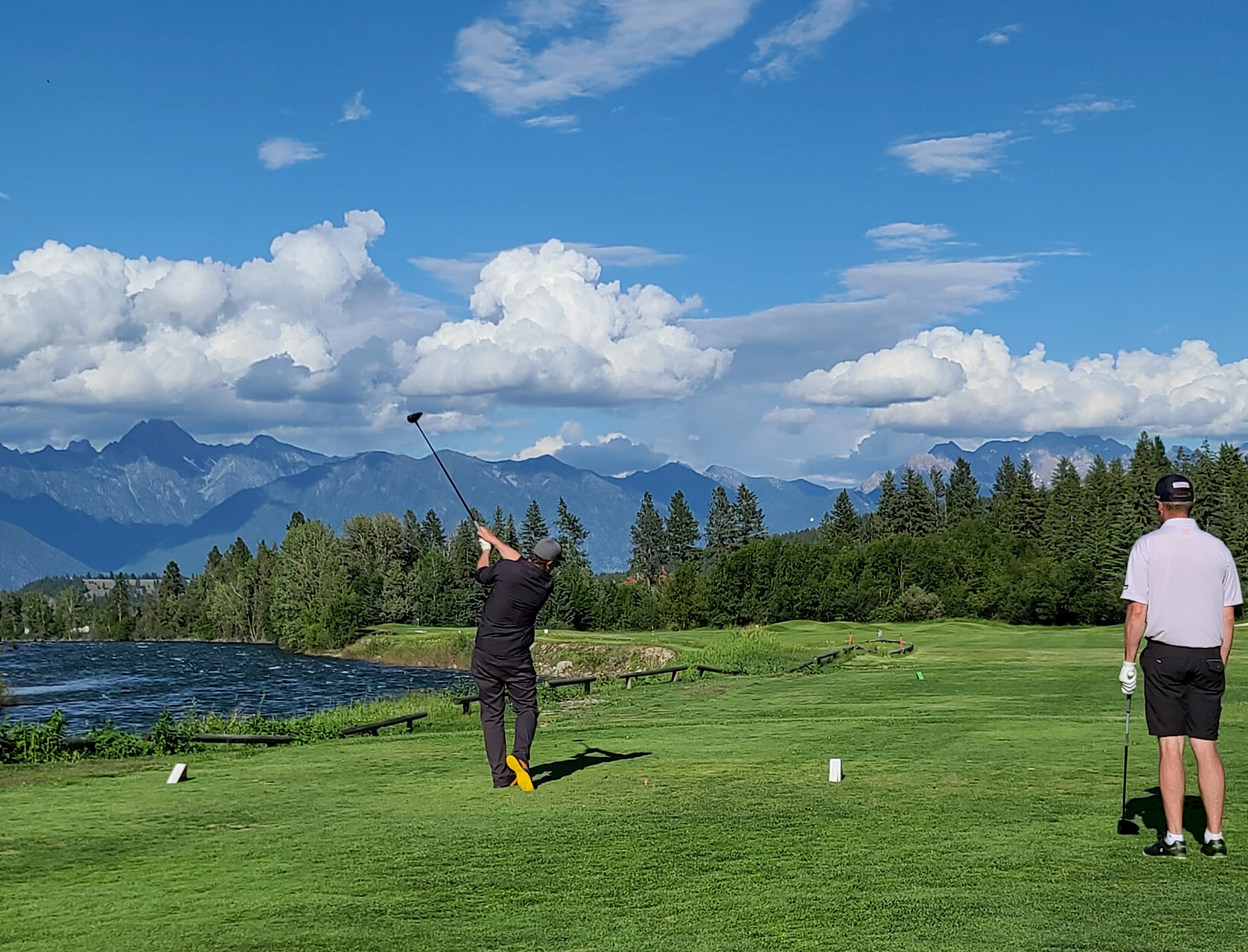 Golfing by St. Mary River