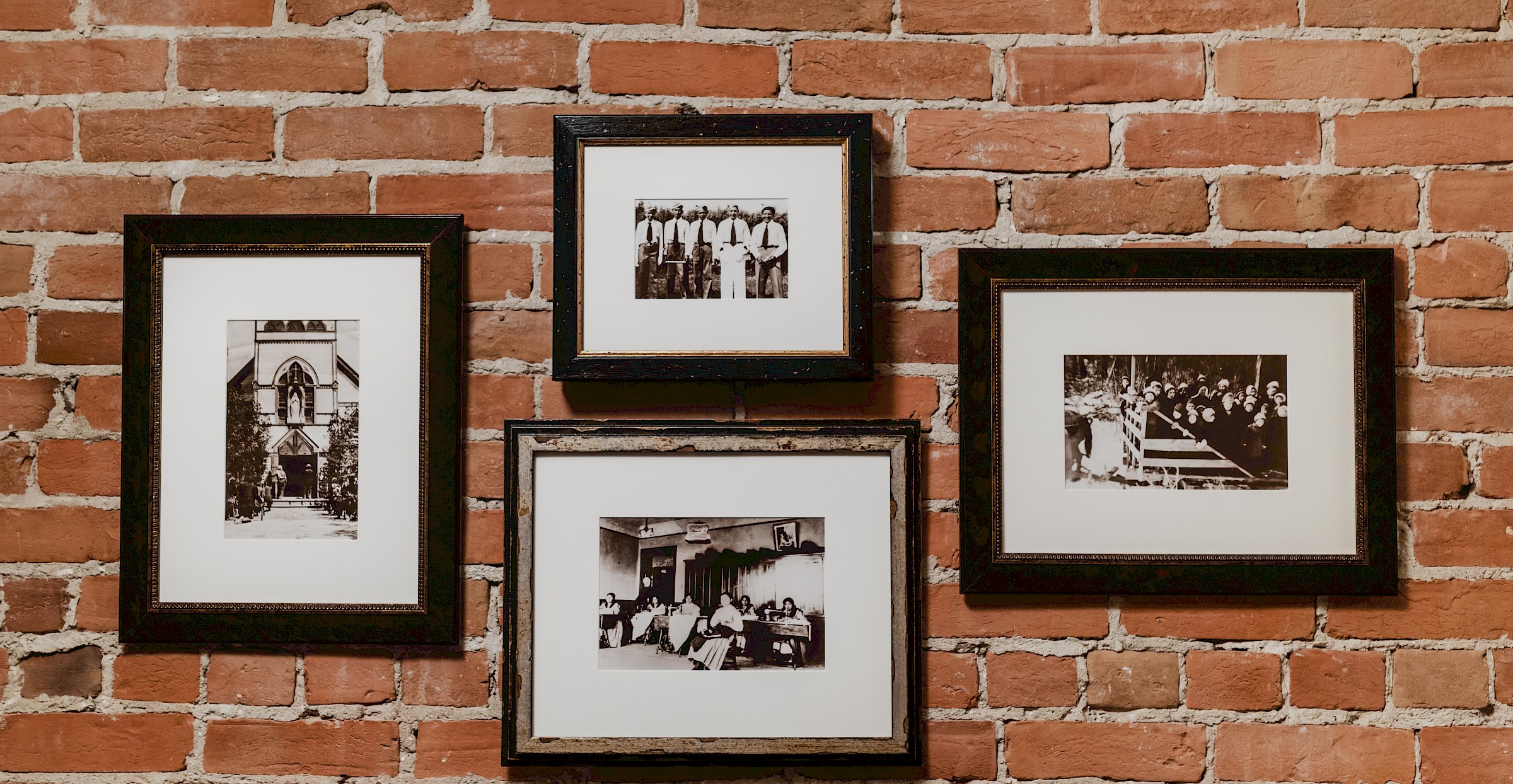 Historical photos in the Mission Building
