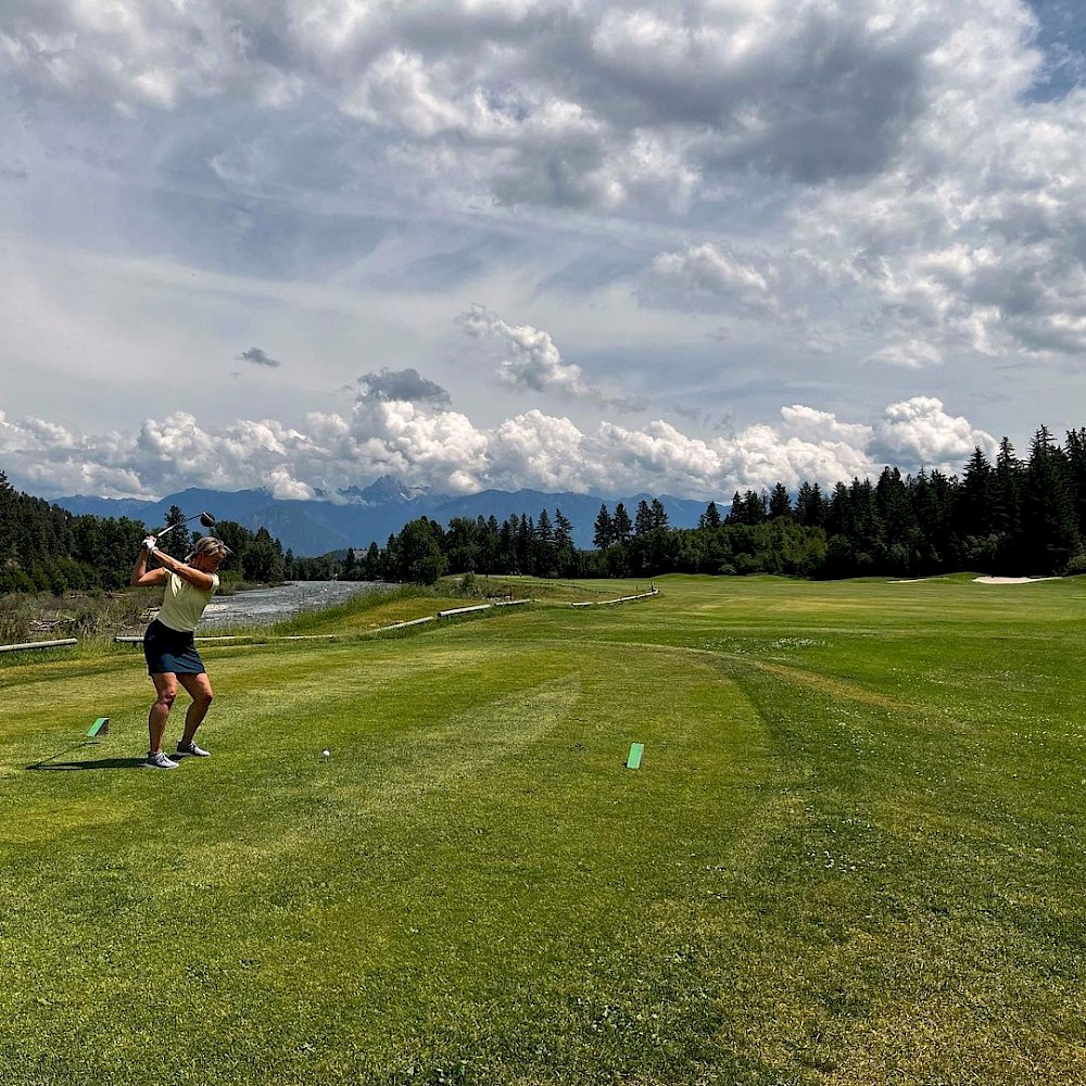 Natasha Staniszewski on st. eugene golf course 9 hole