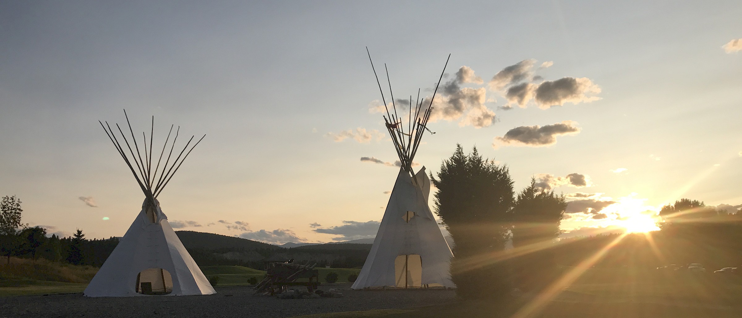 Sunrise and Tipis