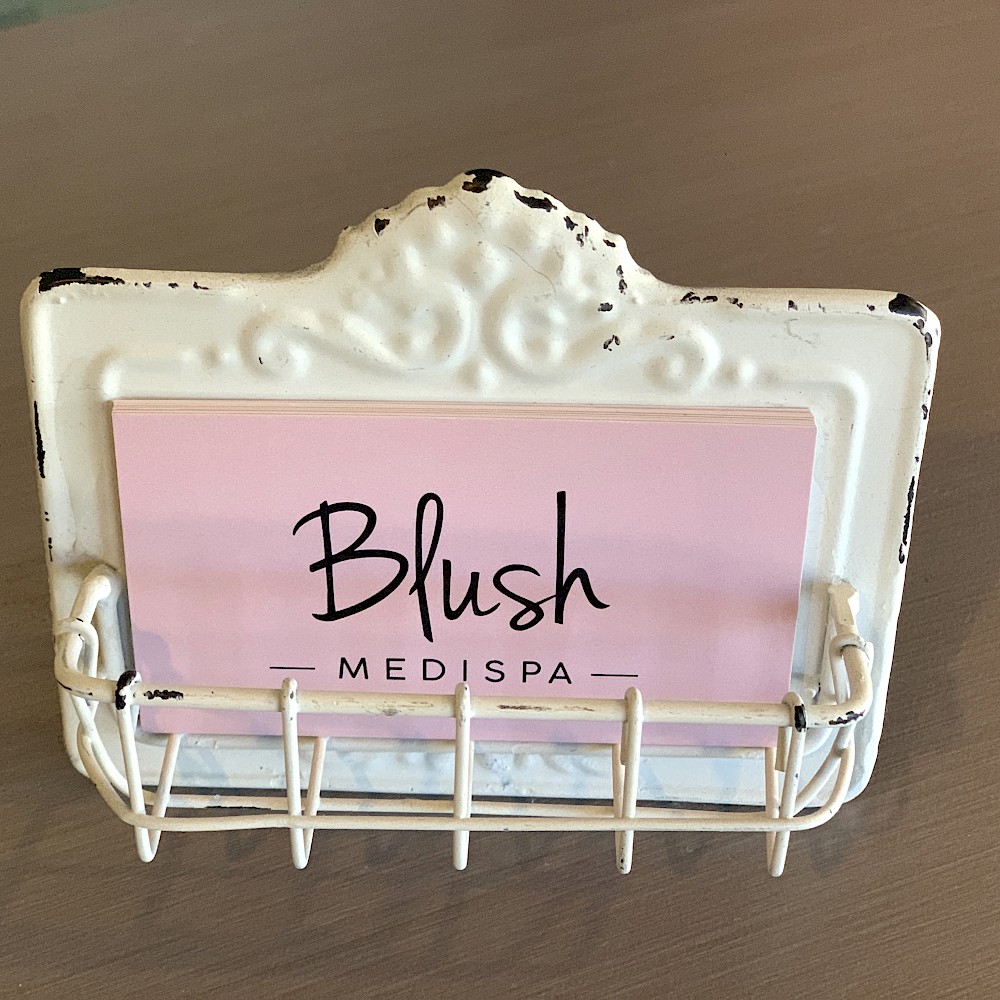 Blush spa card holder