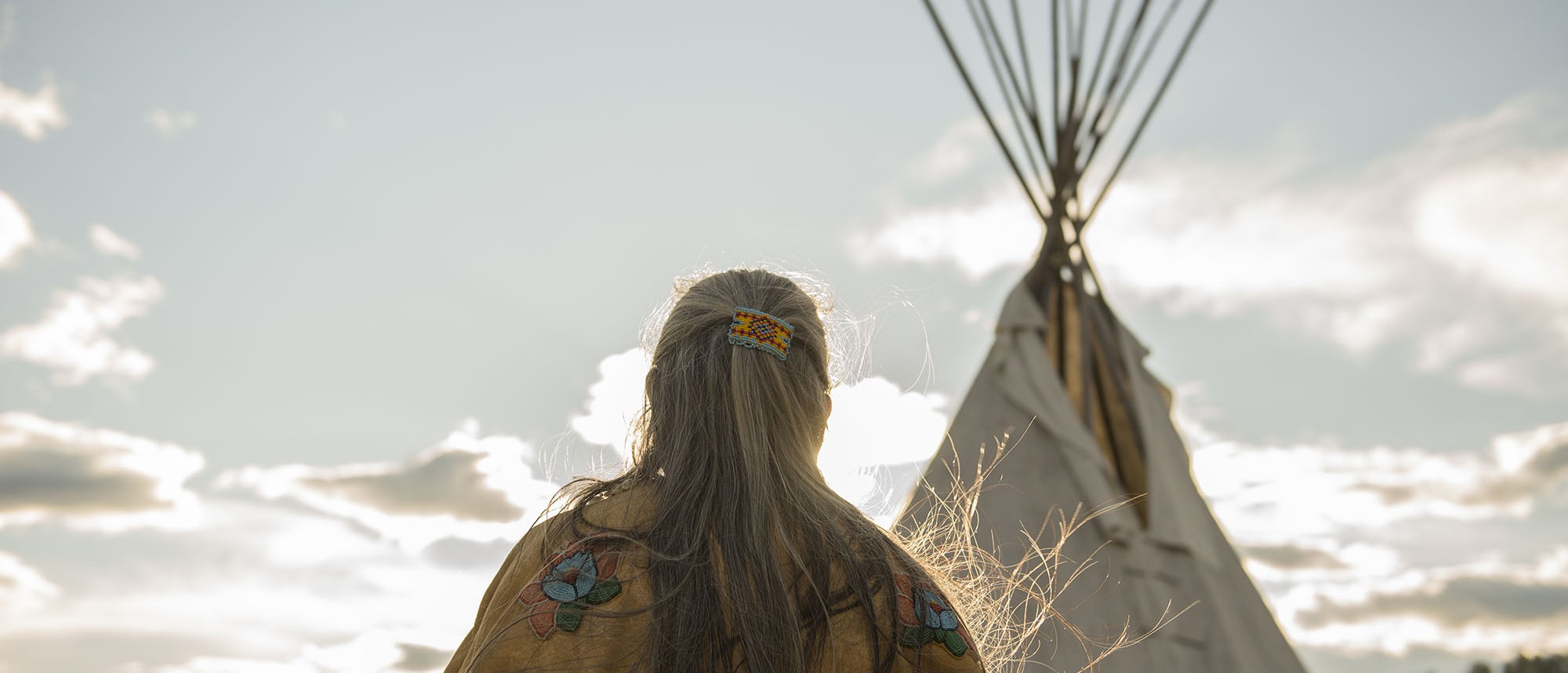 Ktunaxa knowledge holder looking towards the sun