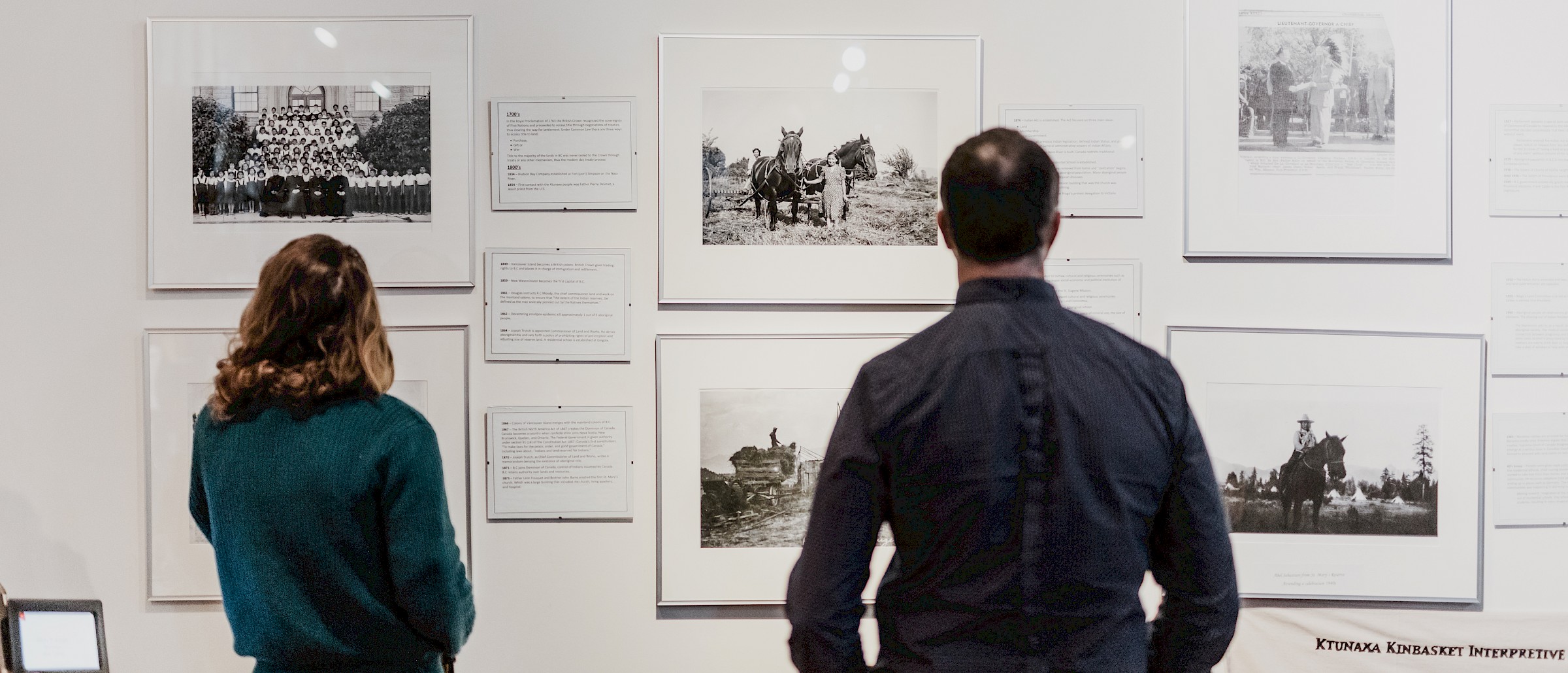 Viewing photos in the interpretive centre