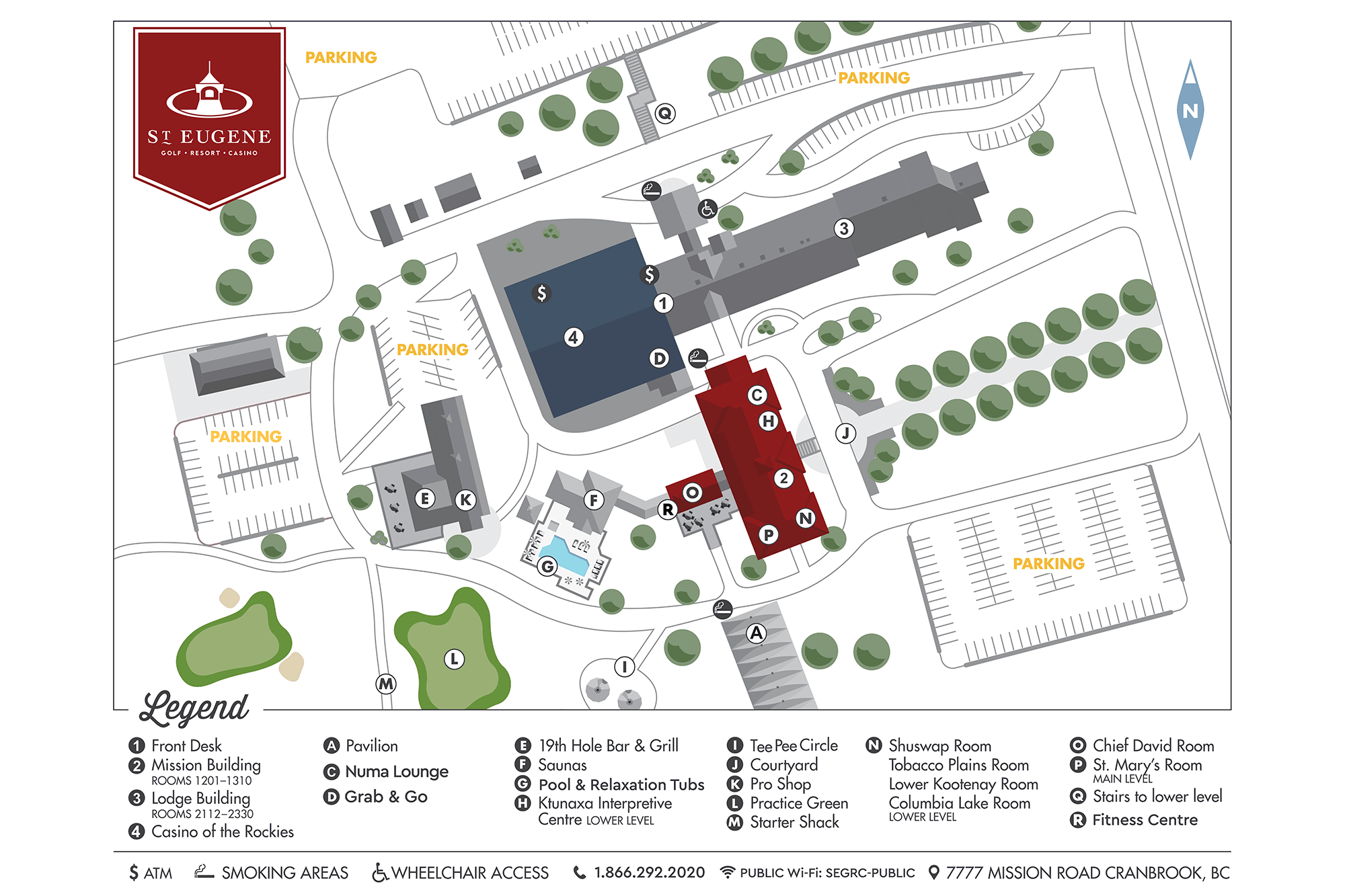 St. Eugene Resort Map