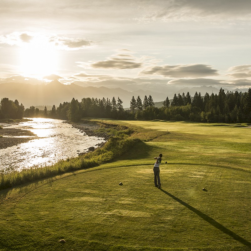 Golfer by the St. Mary River