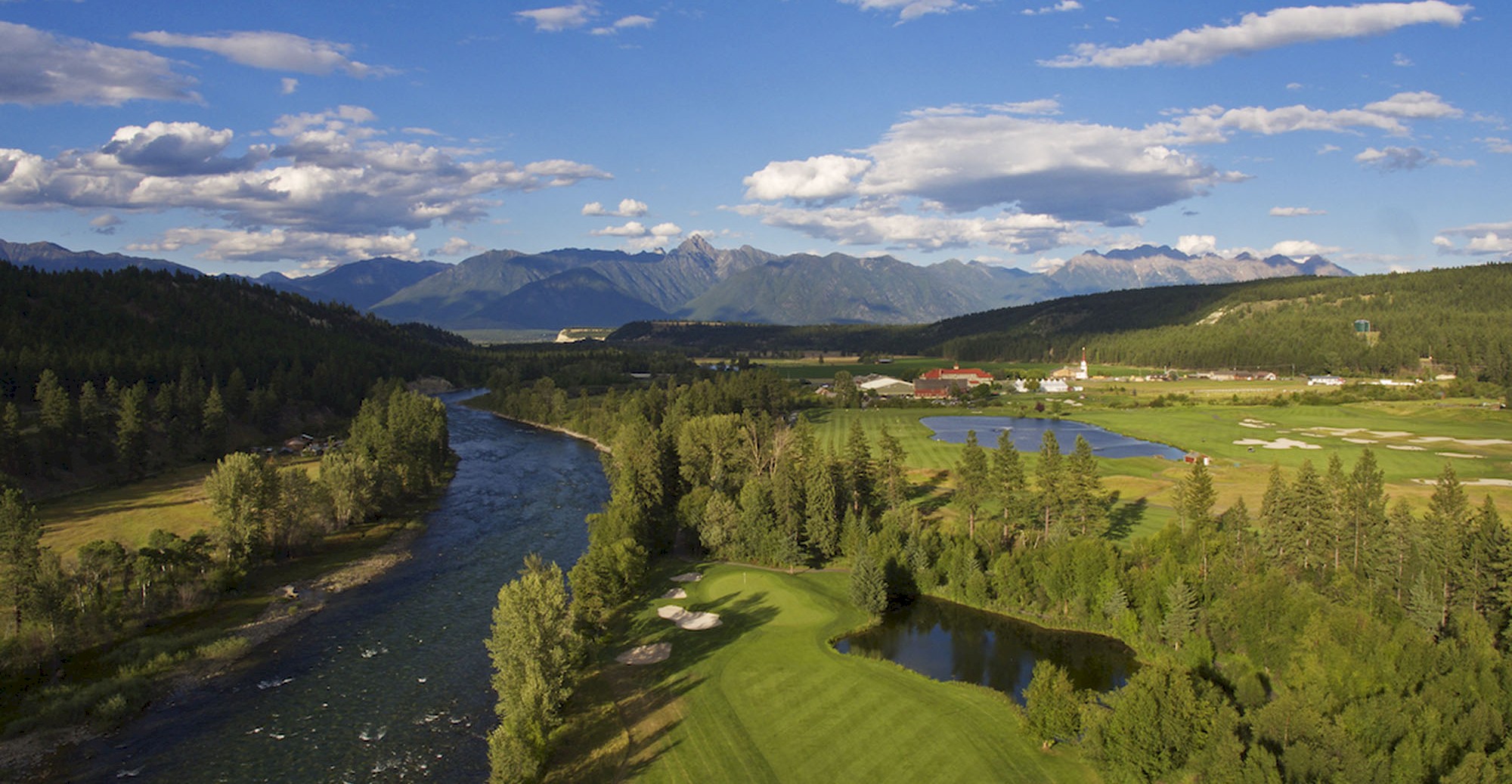 9th green aerial